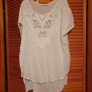 White LUSH hi-low top...medium